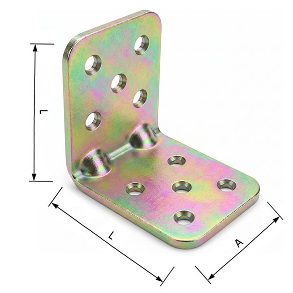 MINUTEX Piastra Giunzione Piegata con Rinforzi MM 40X45X2,5 Zincata - MINUTEX - Immagine 2